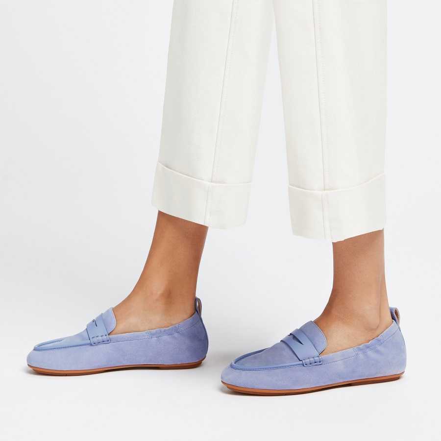 Fitflop ALLEGRO Suede Penny Loafers Wild Lavender