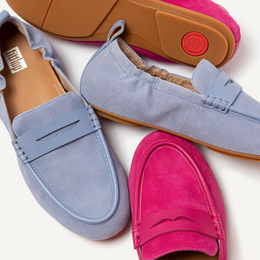 Fitflop ALLEGRO Suede Penny Loafers Wild Lavender