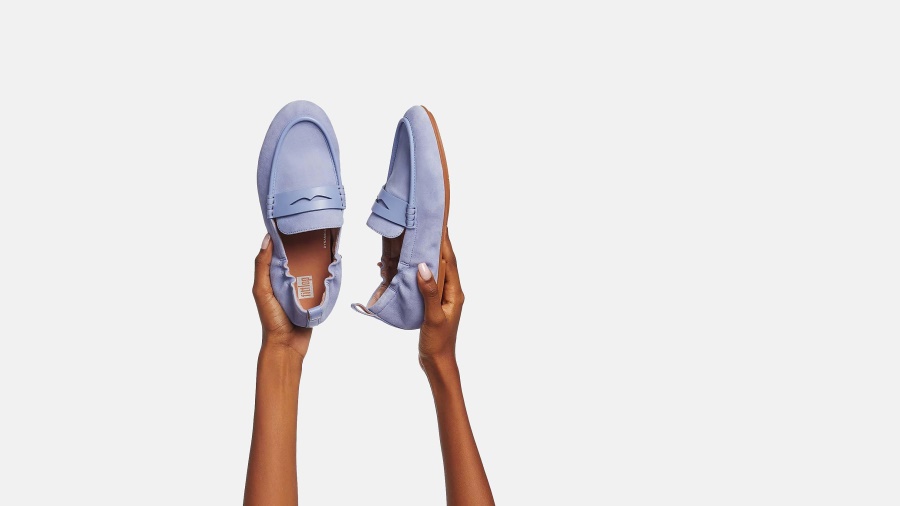 Fitflop ALLEGRO Suede Penny Loafers Wild Lavender