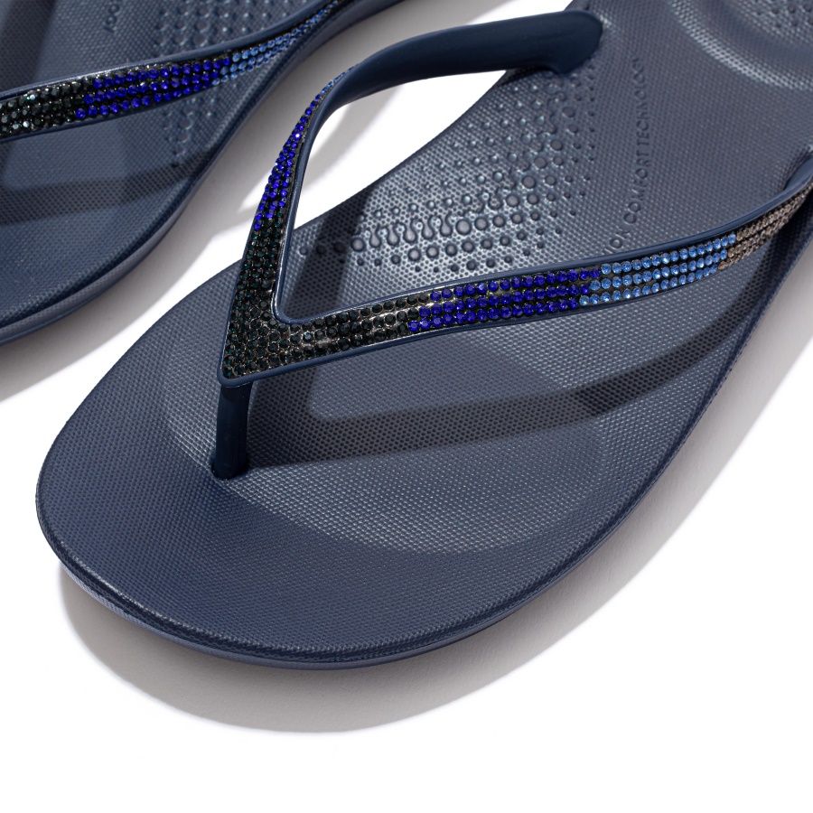 Fitflop IQUSHION Ombré Sparkle Flip-Flops Midnight Navy