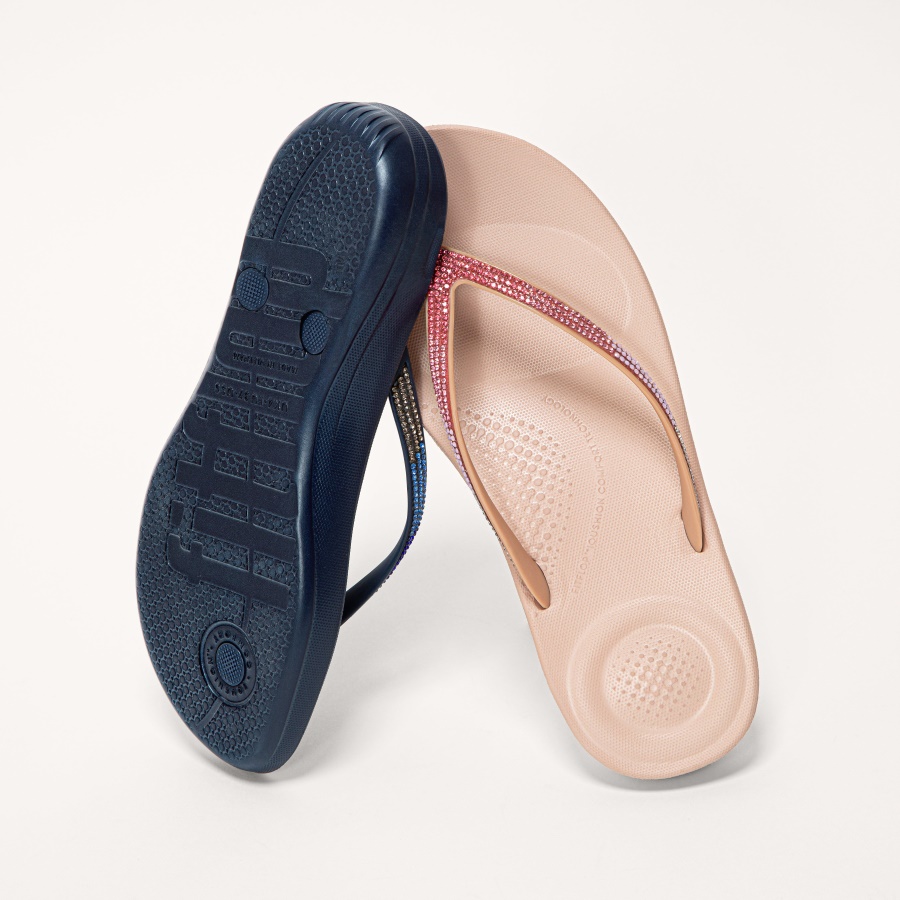 Fitflop IQUSHION Ombré Sparkle Flip-Flops Midnight Navy