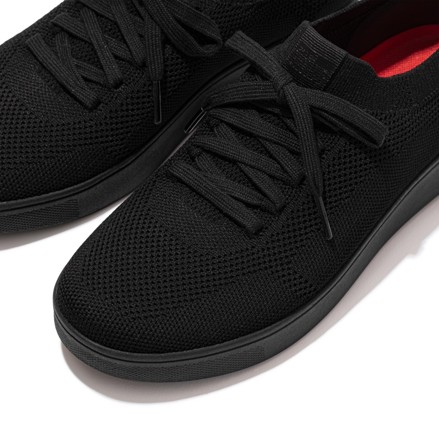 Fitflop RALLY Water-Resistant Knit Sneakers All Black