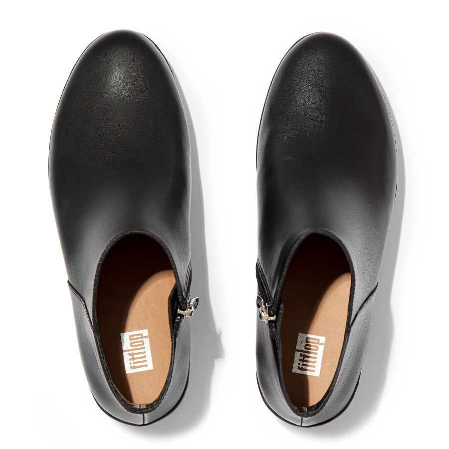 Fitflop SUMI Leather Ankle Boots All Black