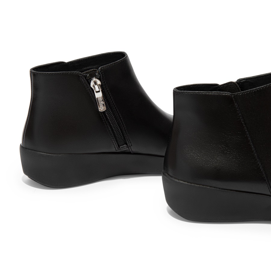 Fitflop SUMI Leather Ankle Boots All Black