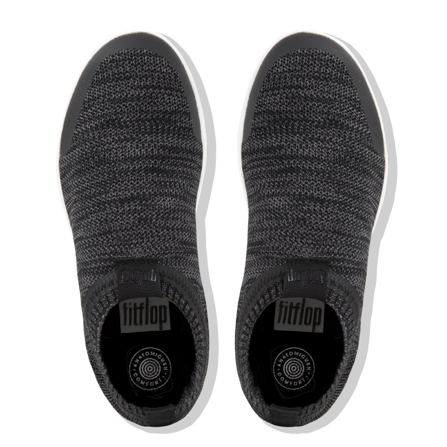 Fitflop üBERKNIT Slip-On Sneakers Black-Soft Grey
